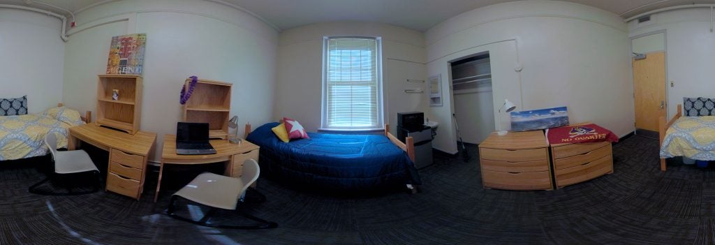sample dorm room