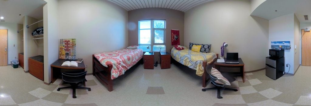 sample dorm room layout