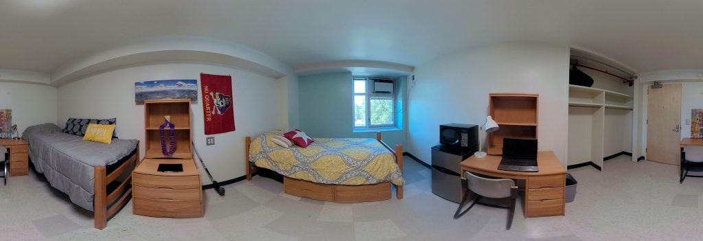 sample dorm room layout