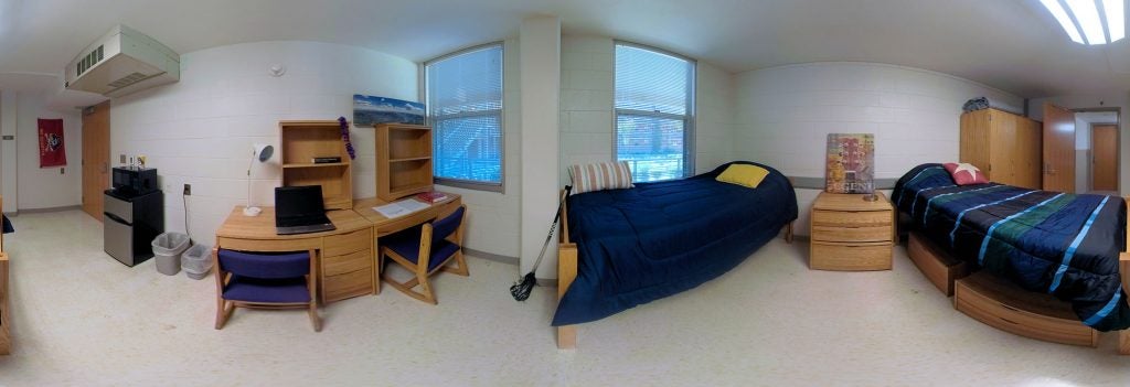 Sample dorm room layout