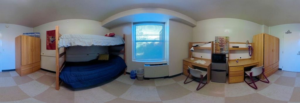 sample dorm room layout