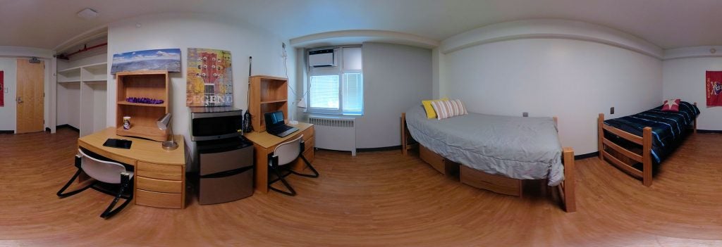 sample dorm room layout