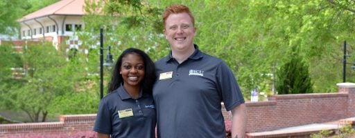 ECU students posing in front of Jones Hall